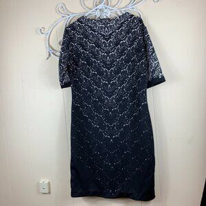 Rumour White and Black Dress Size Large
